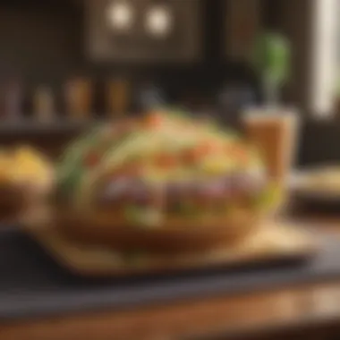 Nutritional Breakdown of the Taco Bell Keto Bowl Nutritional breakdown of the Taco Bell Keto Bowl on a table