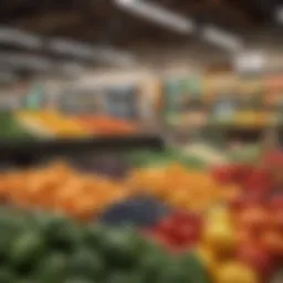 Colorful array of whole foods showcasing fruits and vegetables