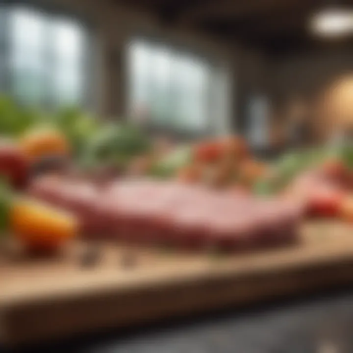 Feast of lean meats and fresh produce beautifully arranged