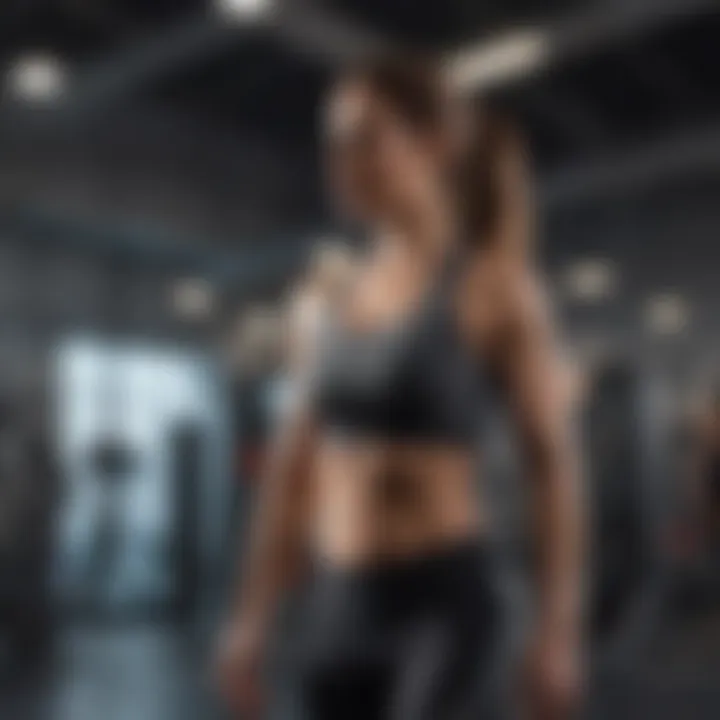 Dynamic exercise routine in a bright gym setting