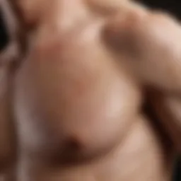 A close-up of a skin rash showing inflammation and irritation.