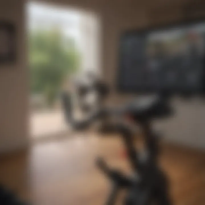 Peloton bike showcasing its engaging user interface