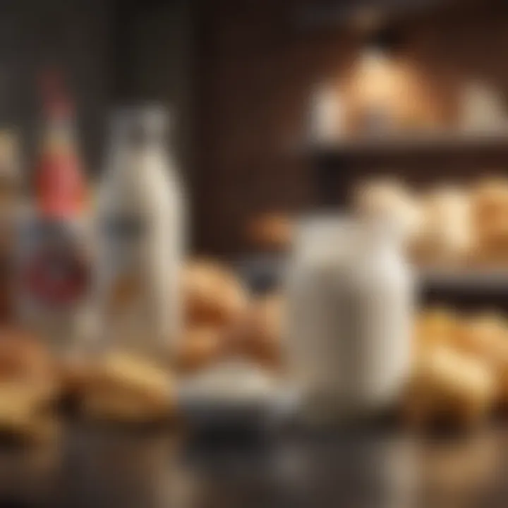 An array of dairy products that could contribute to acid reflux issues.