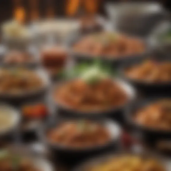 A selection of spicy dishes that might lead to discomfort for acid reflux sufferers.