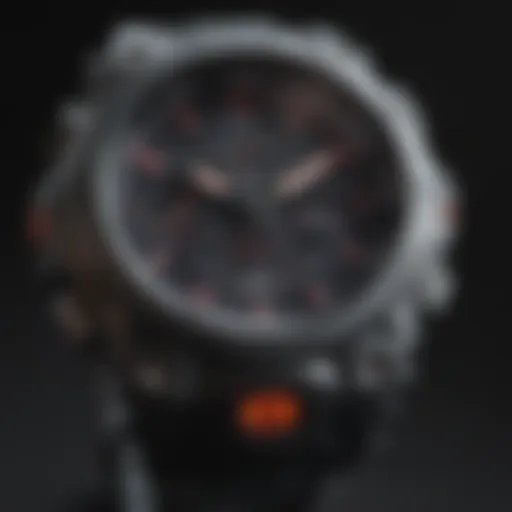 Close-up view of G Shock Heart Rate Watch showcasing its sleek design