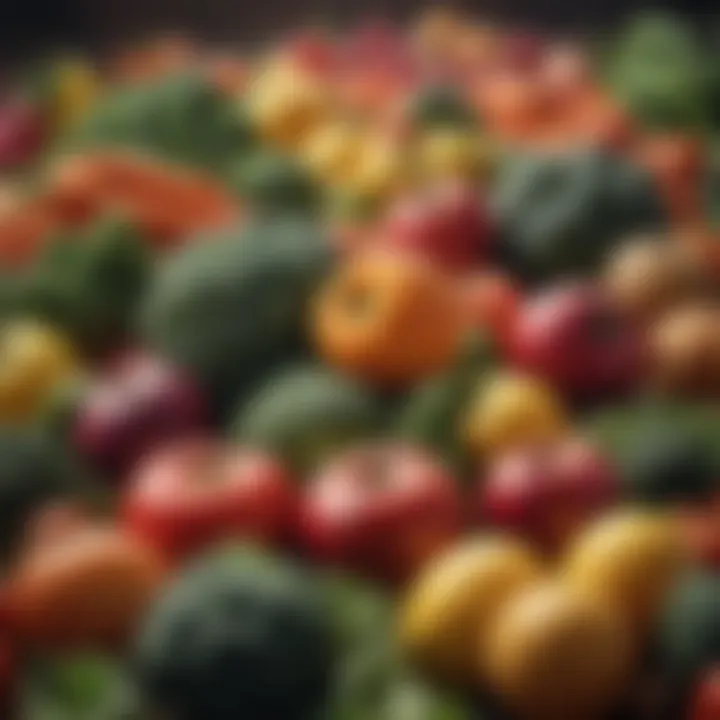 A vibrant assortment of fresh vegetables and fruits