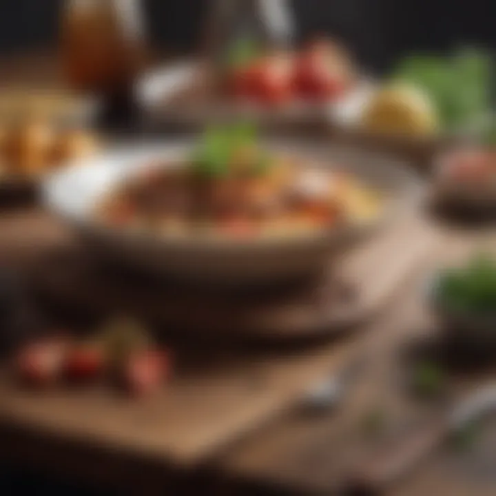 An elegantly arranged healthy dish with portion control in mind