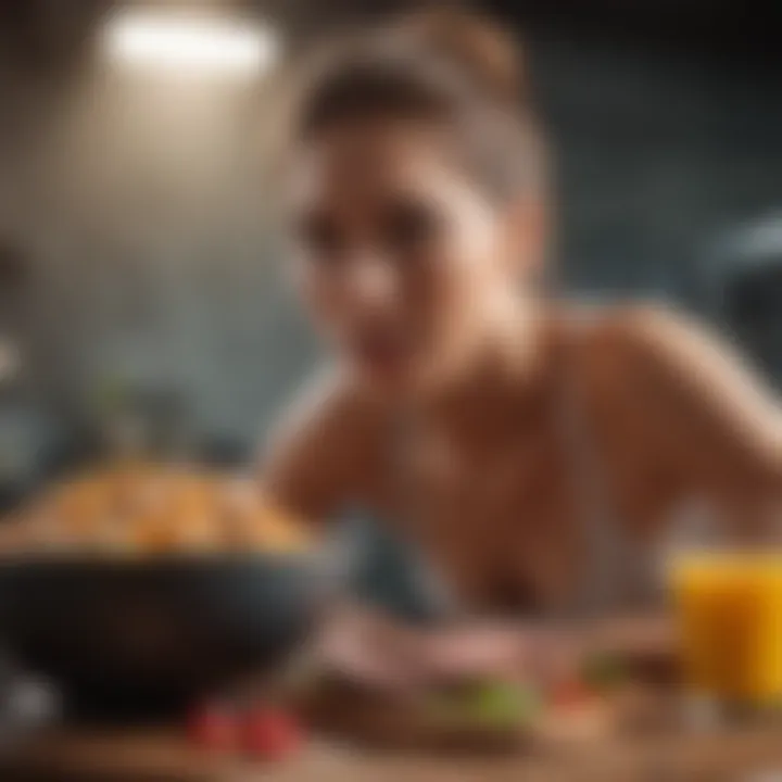 Visual representation of satiety levels with high-protein meals
