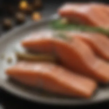 Fatty Fish: Omega-3 Powerhouses An elegant display of fatty fish like salmon on a plate