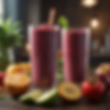 Smoothies Made from Fresh Ingredients Fresh fruits and vegetables blended into smoothies