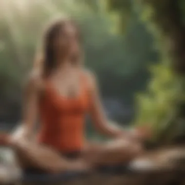 A calming scene depicting meditation and relaxation techniques.