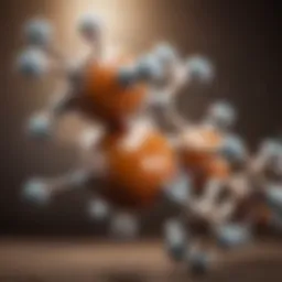 Caffeine molecules illustrating their structure