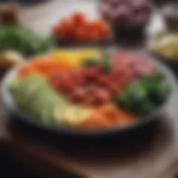 A vibrant plate of keto-friendly vegetables and lean proteins