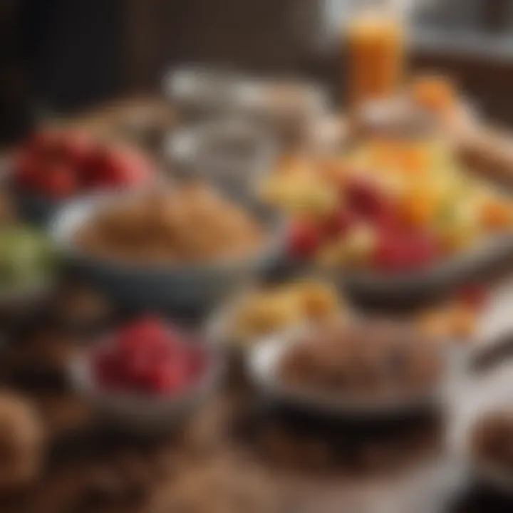 Close-up of healthy snacks on a table