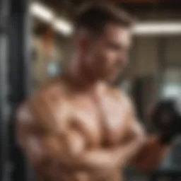Athlete demonstrating strength training in a marine setting