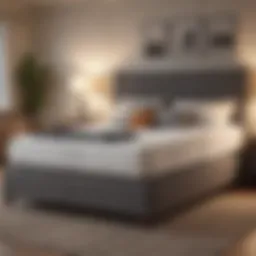 A serene bedroom showcasing a comfortable mattress with a plush topper.