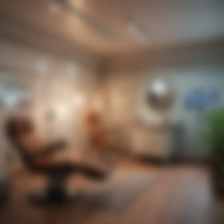 A serene consultation room with medical equipment