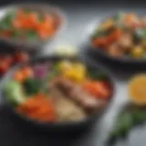 Healthy meal prep with colorful vegetables and lean proteins