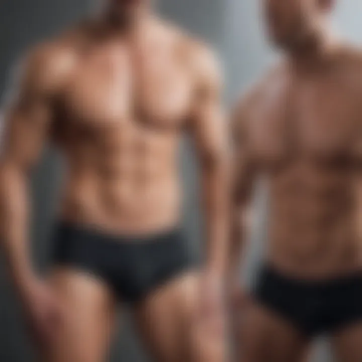 Before and after transformation showcasing abdominal progress