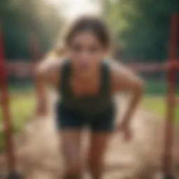 Challenging obstacle course with various physical barriers