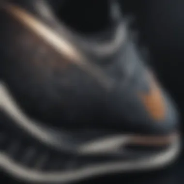 Close-up of Nike shoe materials emphasizing durability