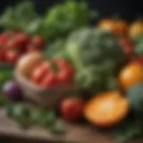 Vibrant array of vegetables rich in antioxidants