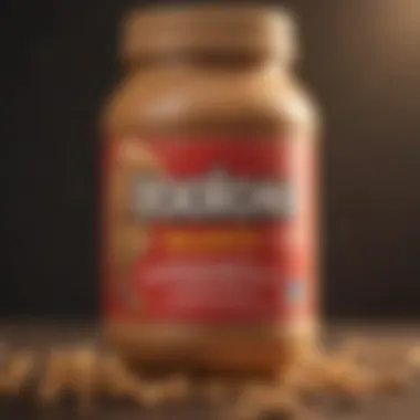 Nutritional breakdown of peanut butter showing macro and micronutrients