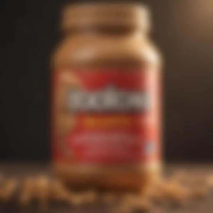 Nutritional breakdown of peanut butter showing macro and micronutrients