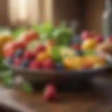 Colorful assortment of fresh fruits and vegetables