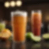 A variety of nutritious beverages arranged aesthetically
