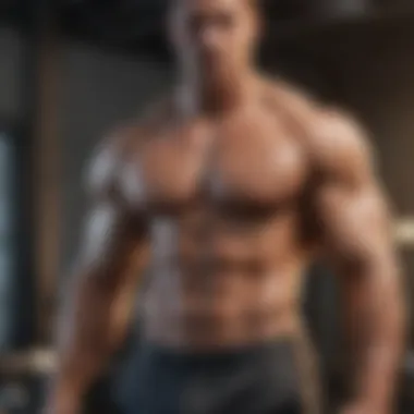 Tracking Muscle Building Progress Visual representation of muscle building progress tracked through a fitness app.