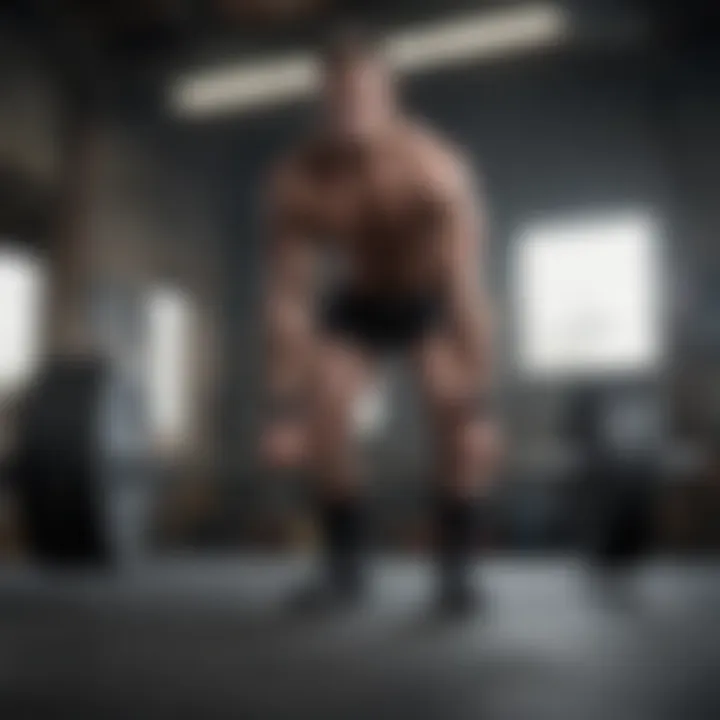 A lifter executing a deadlift