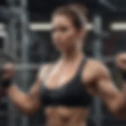 Dynamic weightlifting exercise showcasing muscle engagement