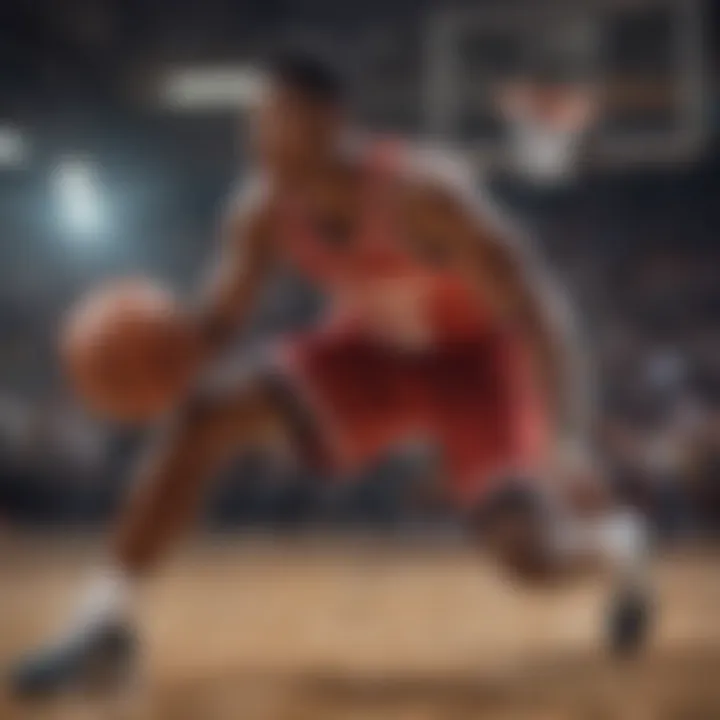 A motivational poster featuring a basketball player in action