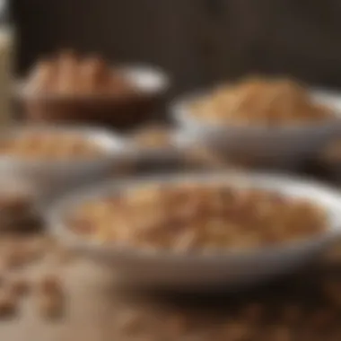 Delicious breakfast featuring organic cereal and nuts