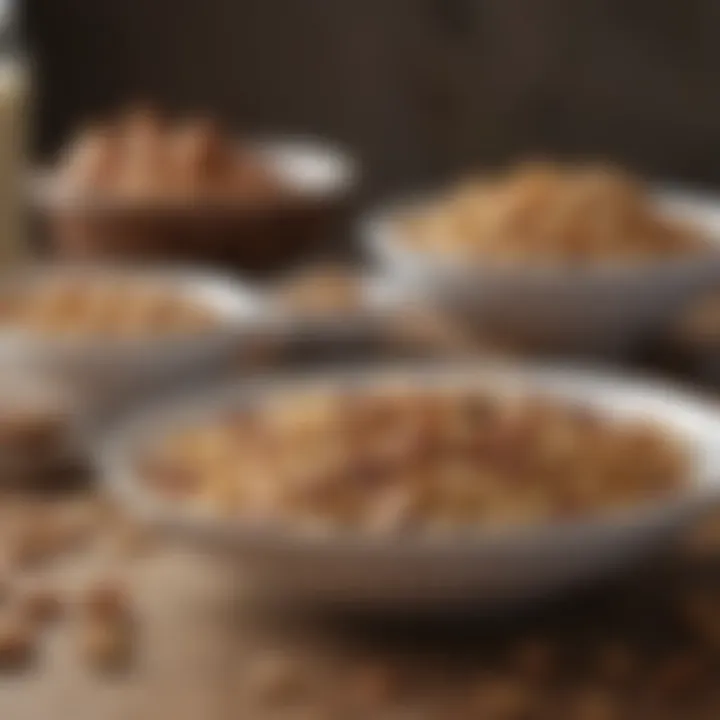 Delicious breakfast featuring organic cereal and nuts