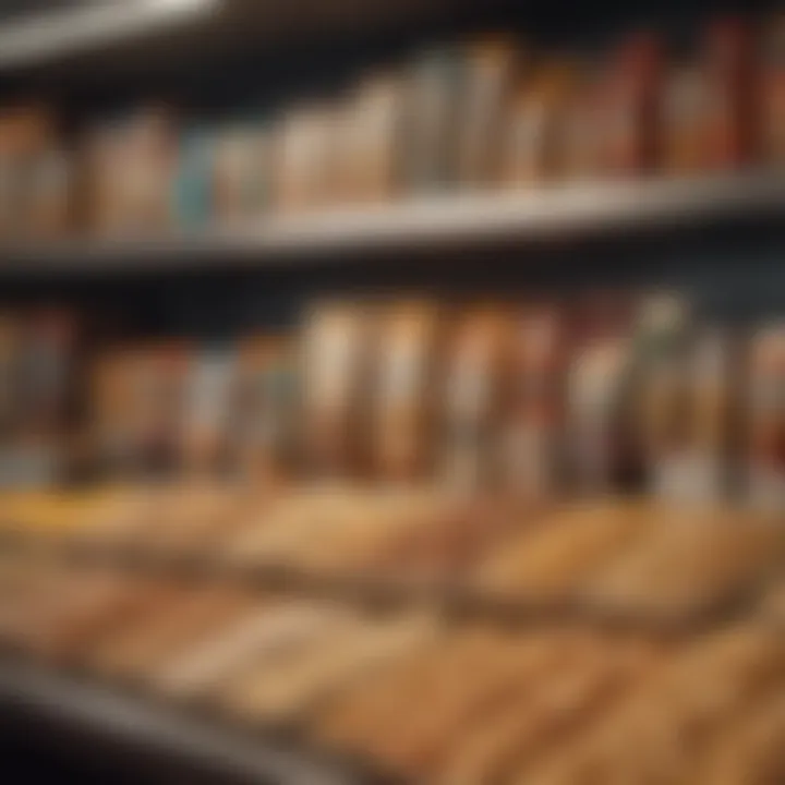 Selection of high-quality organic cereals on a store shelf