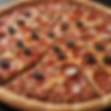 A Closer Look at Papa John's Toppings Delicious slice of Papa John's pizza showcasing toppings