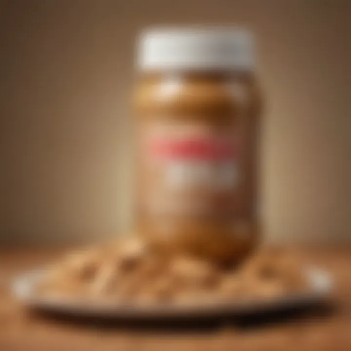 Illustration of peanut butter incorporated into a balanced meal