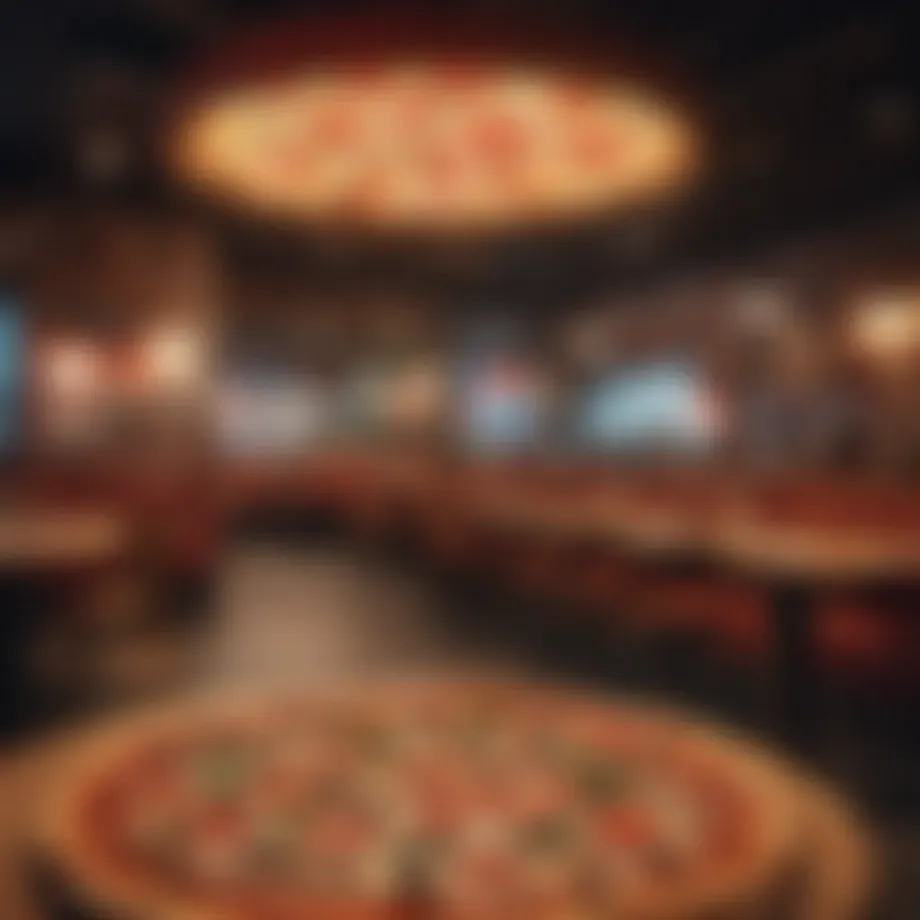 Vibrant pizza restaurant interior showcasing a welcoming atmosphere