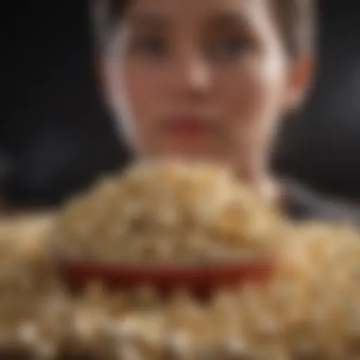 Detailed nutritional breakdown of popcorn