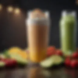 Colorful assortment of ingredients for post-workout shakes