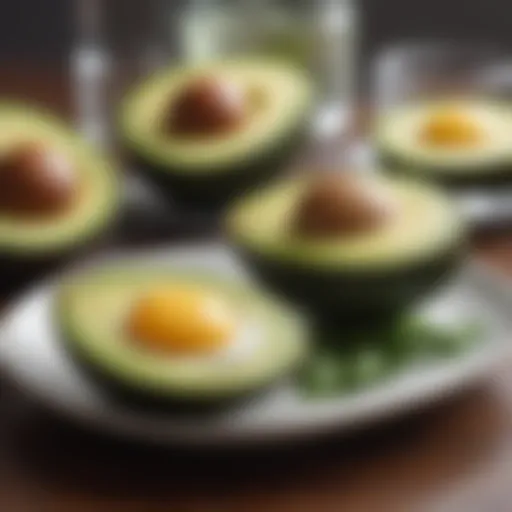 Healthy breakfast options showcasing avocados and eggs