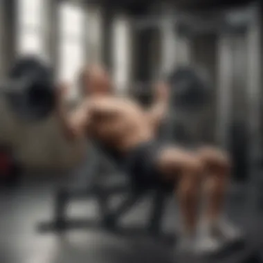 Strength Training Exercises on Prime Weight Bench Illustration of various strength training exercises performed on a prime weight bench
