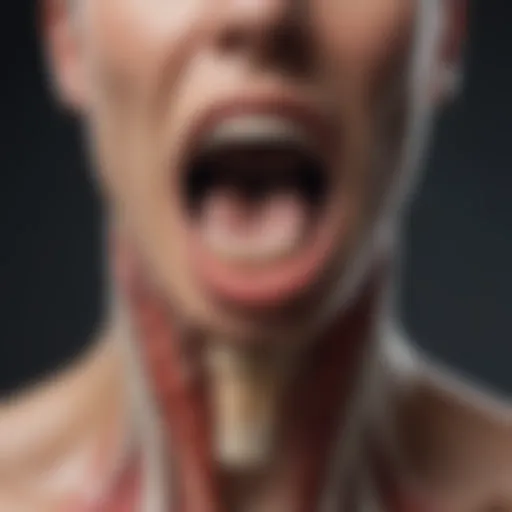Diagram illustrating the anatomy of the throat and how choking occurs