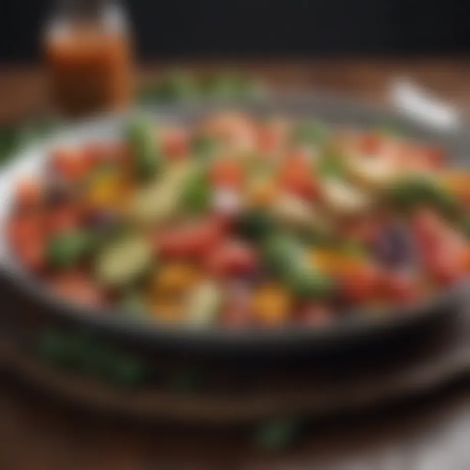 Healthy plate filled with colorful vegetables and lean protein