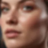 Close-up of healthy skin showing elasticity
