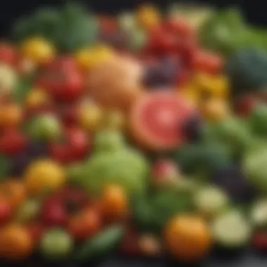Embracing a Colorful Diet for Weight Loss A vibrant assortment of fresh vegetables and fruits showcasing a balanced diet