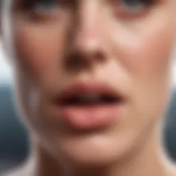 Illustration of cold sore healing stages