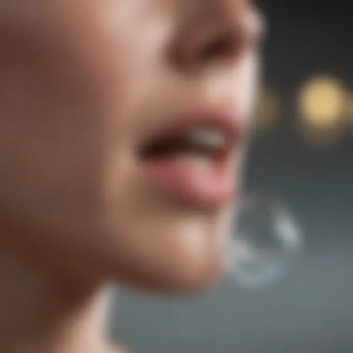 Diagram illustrating preventive measures against cold sores